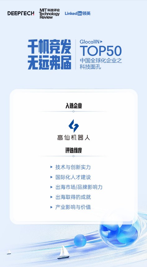 高仙入选glocalin top50 中国全球化企业之科技面孔 高仙入选glocalin top50 中国全球化企业之科技面孔